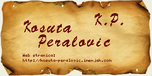 Košuta Peralović vizit kartica